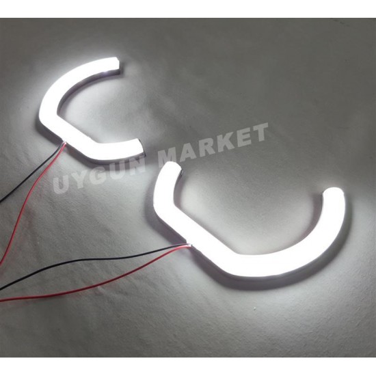 L Tipi Angel Halka Beyaz 135mm Cotton Angel 2 Adet , far içi halka , pamuk angel , Universal