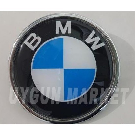 BMW  E34 Kaput Arması  8.2cm, Mavi , BMW E34 Kaput Logosu , bmw logo 