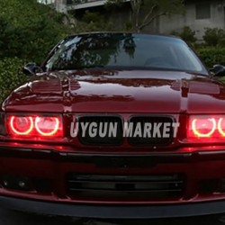 BMW E36 Angel Far , Kırmızı Angel , E36 kırmızı far içi halka , bmw kırmızı halka , e36 angel far, bmw angel far , bmw angel halka