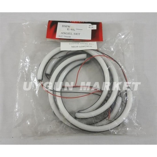 BMW E46 Angel , Mavi , e46 mavi far içi halka , bmw e46 mavi angel , e46 angel set, bmw angel far , bmw angel halka