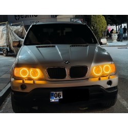 BMW X5 Angel , Turuncu , BMW E53 Angel Turuncu , E53 angel seti, bmw angel far , bmw angel halka