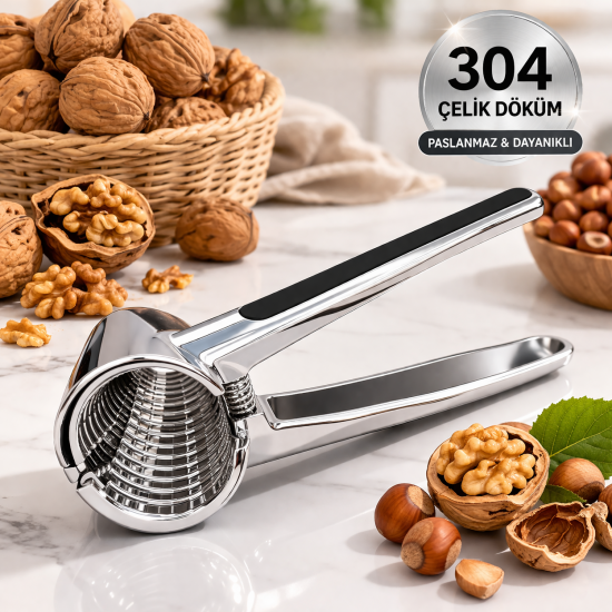 Paslanmaz Çelik İthal Badem Fındık Ceviz Kıracağı Fındık Ceviz Kırma Aleti Ceviz Kırıcı Metal Yaylı