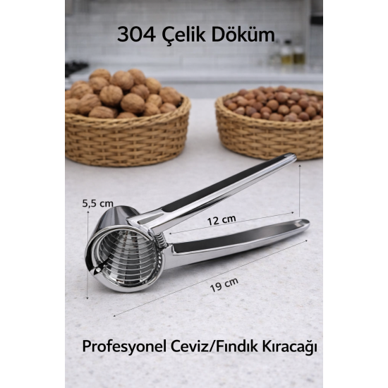 Paslanmaz Çelik İthal Badem Fındık Ceviz Kıracağı Fındık Ceviz Kırma Aleti Ceviz Kırıcı Metal Yaylı