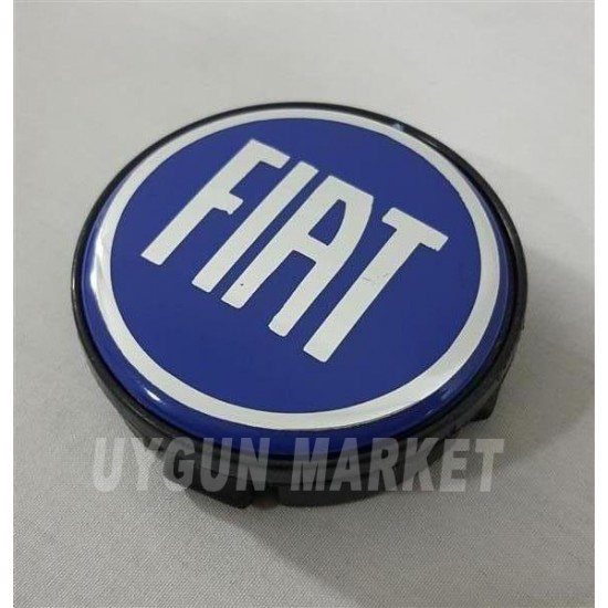 58/55mm FİAT Jant Göbeği 1 Adet Mavi , Fiat Jant Kapağı , Sticker Baskı Değildir Al Tak Kullan