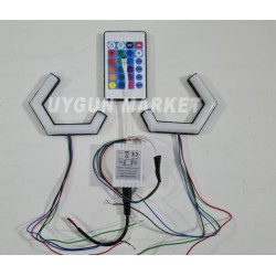 J Tipi RGB Angel, 100mm , 2 Adet , J Tipi Uzaktan Kumandalı RGB Angel 2li J Tipi RGB Angel, 100mm , 2 Adet , J Tipi Uzaktan Kumandalı RGB Angel 2li