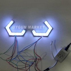 J Tipi RGB Angel, 135mm , 2 Adet , J Tipi Uzaktan Kumandalı RGB Angel 2li J Tipi RGB Angel, 135mm , 2 Adet , J Tipi Uzaktan Kumandalı RGB Angel 2li