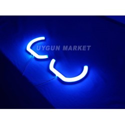 L Tipi Angel Halka Mavi 135mm Cotton Angel 2 Adet , far içi halka , pamuk angel , Universal