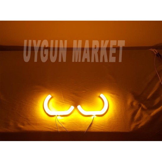 L Tipi Angel Halka Turuncu 135mm Cotton Angel 2 Adet , far içi halka , pamuk angel , Universal