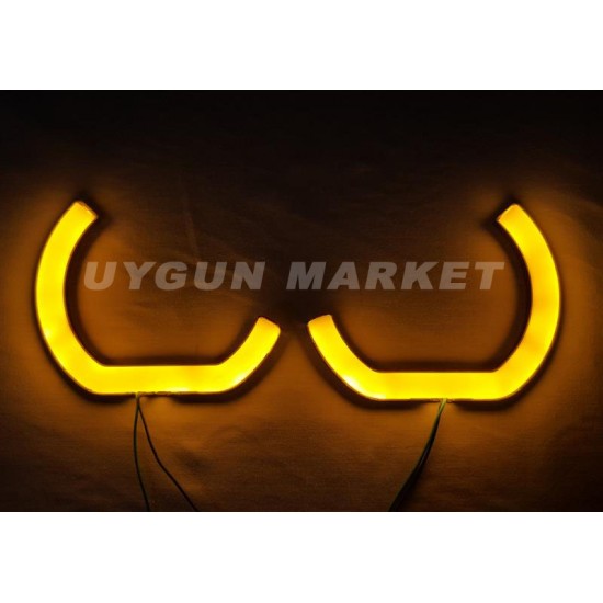 L Tipi Angel Halka Turuncu 135mm Cotton Angel 2 Adet , far içi halka , pamuk angel , Universal