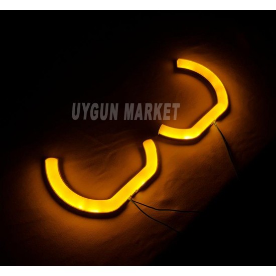 L Tipi Angel Halka Turuncu 135mm Cotton Angel 2 Adet , far içi halka , pamuk angel , Universal