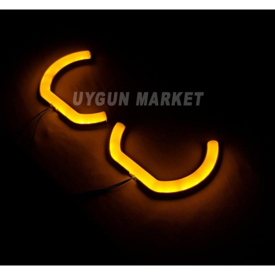 L Tipi Angel Halka Turuncu 135mm Cotton Angel 2 Adet , far içi halka , pamuk angel , Universal