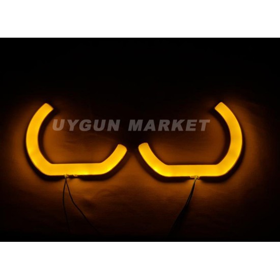 L Tipi Angel Halka Turuncu 135mm Cotton Angel 2 Adet , far içi halka , pamuk angel , Universal