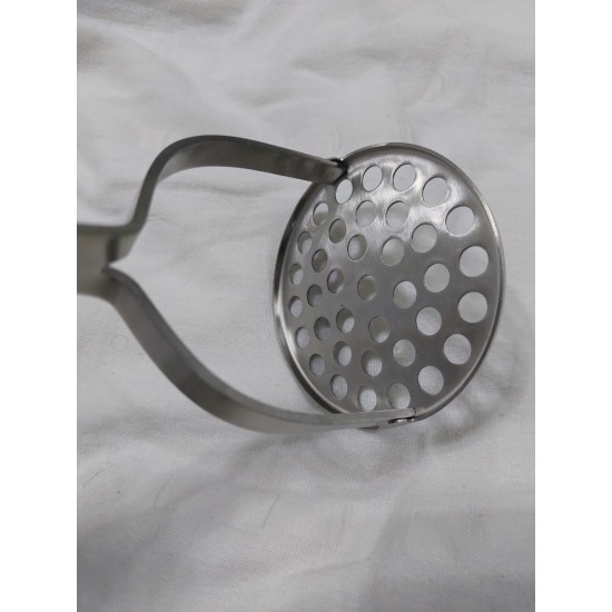 304 Paslanmaz Çelik Patates Ezici Gri Saplı 3 mm Kalınlık Havuç Muz Avokado Ezici