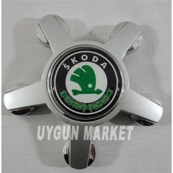 SKODA 5 Kol Jant Göbeği 135mm, Gri Yeşil 1 Tane Fiyatı , 4F0601165N , SKODA 5 Kol Jant Kapağı 135mm 1 Adet, skoda jant göbeği