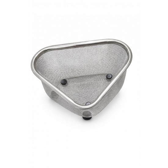 Lavabo İçi Süzgeci Üçgen Paslanmaz Çelik Süzgeç 18x12x12 cm Mutfak Atık ve Meyve Sebze Süzme Sepeti
