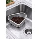 Lavabo İçi Süzgeci Üçgen Paslanmaz Çelik Süzgeç 18x12x12 cm Mutfak Atık ve Meyve Sebze Süzme Sepeti