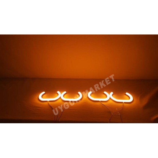 U Tipi 120mm Cotton Angel Halka Seti Turuncu 4 Adet, far içi halka , bmw e36 pamuk angel , universal