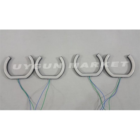 U Tipi 120mm Cotton Angel Halka Seti Turuncu 4 Adet, far içi halka , bmw e36 pamuk angel , universal