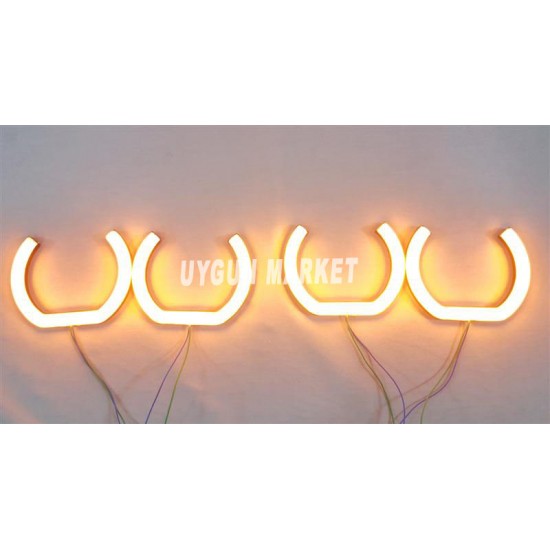 U Tipi 120mm Cotton Angel Halka Seti Turuncu 4 Adet, far içi halka , bmw e36 pamuk angel , universal