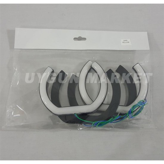 U Tipi 120mm Cotton Angel Halka Seti Turuncu 4 Adet, far içi halka , bmw e36 pamuk angel , universal